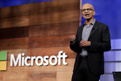 This Nov. 29, 2017, file photo shows Microsoft CEO Satya Nadella speaking at the annual Microsoft shareholders meeting in Bellevue, Wash. Microsoft’s annual Build conference for software development kicks off on Monday, May 7, 2018, giving the company an opportunity to make announcements about its computing platforms or services.