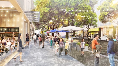 A retail street in Facebook’s proposed Willow Campus.