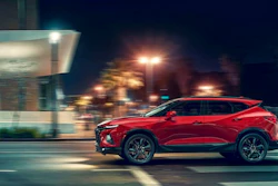 This undated photo provided by General Motors shows the Chevrolet Blazer. GM on Thursday, June 21, 2018, unveiled the sculpted Blazer in Atlanta.