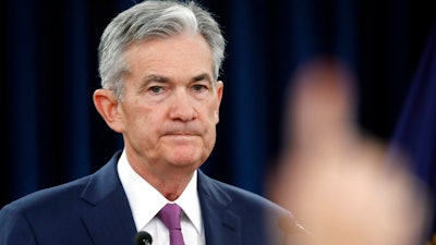Federal Reserve Chair Jerome Powell speaks during a news conference after the Federal Open Market Committee meeting, Wednesday, June 13, 2018, in Washington. The Federal Reserve is raising its benchmark interest rate for the second time this year and signaling that it may step up its pace of rate increases because of solid economic growth and rising inflation.