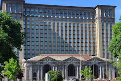 This May 25, 2018, file photo shows the old Michigan Central Station in Detroit. Owners of the vacant, hulking 105-year-old building are planning to make an announcement about its future Monday morning, June 11, 2018.