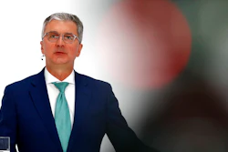 In this Thursday, March 15, 2018 file photo, Rupert Stadler, CEO of German car producer Audi, briefs the media during the annual press conference in Ingolstadt, Germany. German authorities have detained the chief executive of Volkswagen's Audi division, Rupert Stadler, as part of a probe into manipulation of emissions controls.