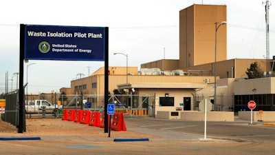 This March 6, 2014 file photo shows the idled Waste Isolation Pilot Plant, the nation's only underground nuclear waste repository, near Carlsbad, N.M. Work has started on a new ventilation system that will clear the way for more radioactive waste to be hauled underground and disposed of at the U.S. government's nuclear repository in southern New Mexico. U.S. Energy Department officials celebrated with a groundbreaking event Thursday, June 14, 2018, saying the system is key for ramping up work at the nuclear repository.