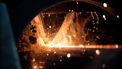 Steel is forged to make a pipe at the Borusan Mannesmann Pipe manufacturing facility Tuesday, June 5, 2018, in Baytown, Texas. Borusan is seeking a waiver from the steel tariff to import 135,000 metric tons of steel piping annually over the next two years.