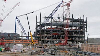 In this Sept. 21, 2016, file photo, V.C. Summer Nuclear Station's unit two's turbine is under construction near Jenkinsville, S.C., during a media tour of the facility. Construction on the unit was stopped in July 2017 before it generated any power.