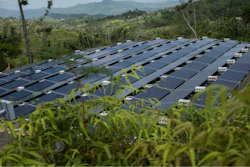 Solar panels installed by Tesla power a community of 12 homes in the mountain town of Las Piedras, Puerto Rico. Las Piedras still doesn't have power off the national grid, more than 10 months after Hurricane Maria and now is operating exclusively on solar energy.
