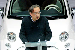 Fiat CEO Sergio Marchionne delivers his speech during the official presentation of the new Fiat 500 in 2007.