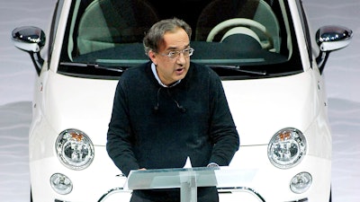 Fiat CEO Sergio Marchionne delivers his speech during the official presentation of the new Fiat 500 in 2007.