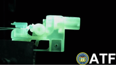 A still from a test run by the Bureau of Alcohol, Tobacco, Firearms and Explosives (ATF).