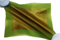 A small piece of a prototype solar tarp.