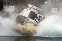 In this Feb. 9, 2016 photo made available by NASA, a mockup of Boeing’s CST-100 Starliner spacecraft, in development in partnership with NASA’s Commercial Crew Program, splashes into a 20-foot-deep basin at NASA’s Langley Research Center in Hampton, Va., during testing of the spacecraft’s landing systems design. On Wednesday, July 11, 2018, the U.S. Government Accountability Office said NASA needs a backup plan for getting astronauts to space, given additional delays on the horizon for new commercial crew capsules.
