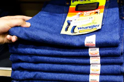 In this Feb. 4, 2011, File photo, Wrangler jeans are displayed at a store in Hayward, Calif. VF Corp. says it plans to split into two publicly traded companies, with one focusing on clothing and footwear and the other concentrating on jeans and its outlet businesses. VF Corp. previously sold the Nautica brand and purchased the Altra, Icebreaker and Williamson-Dickie brands. Some of its other brands include The North Face, Timberland and Wrangler.