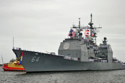 The USS Gettysburg will undergo about 15 months of work at the company’s shipyard in Norfolk, Virginia, the ship’s homeport.