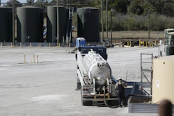 Storage site for wastewater from hydraulic fracturing operations just outside Reno, Texas.