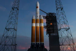 This photo provided by NASA shows the United Launch Alliance Delta IV Heavy rocket with the Parker Solar Probe onboard shortly after the Mobile Service Tower was rolled back, Friday, Aug. 10, 2018, Launch Complex 37 at Cape Canaveral Air Force Station in Cape Canaveral, Fla. NASA is sending a spacecraft straight into the sun's glittering crown, an atmospheric region so hot and harsh any normal visitor would wither.
