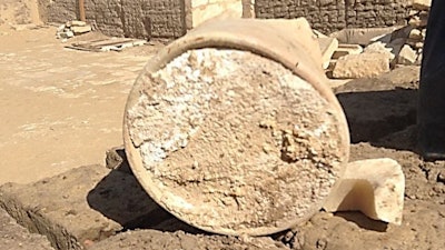 The ancient cheese was made from a mixture of cow milk and that of a sheep or goat.