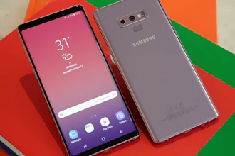 The Samsung Galaxy Note 9 is shown in this photo, in New York, Tuesday, Aug. 7, 2018. The camera in the Note 9 will use artificial intelligence to detect what's in a scene, whether that's food, flowers or a sunset, and to automatically tweak images to make them pop.
