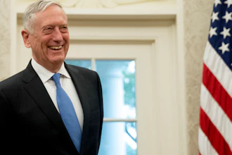 In this July 30, 2018, file photo, Defense Secretary Jim Mattis attends a swearing in ceremony for Robert Wilkie as Secretary of the Department of Veterans Affairs in the Oval Office of the White House in Washington. President Donald Trump wants a Space Force, a new military service he says is needed to ensure American dominance in space. But the idea is falling flat at the Pentagon, where Mattis has said it would add burdensome bureaucracy and costs.