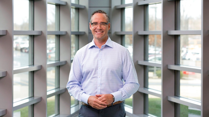 This April 4, 2017, photo provided by Tyson Foods Inc., shows Tyson executive Tom Hayes in Springdale, Ark. Tyson Foods has announced its president and chief executive officer Tom Hayes will step down at the end of September for 'personal reasons.' Tyson's board of directors said Monday, Sept. 17, 2018, that its group president of beef, pork and international divisions Noel White will succeed Hayes.