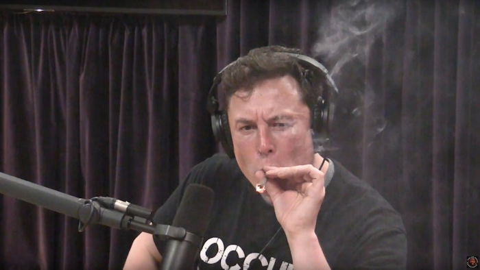 CEO Elon Musk appeared on 'The Joe Rogan Experience' and smoked a combined marijuana-tobacco joint