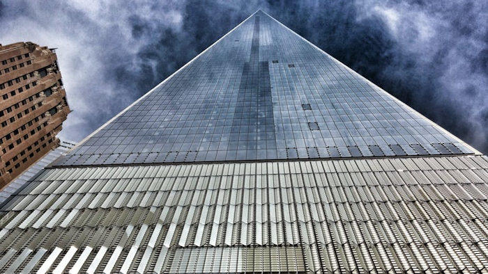 The new One World Trade Center building, made with high-performance concrete.