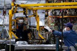 Workers assemble the BAIC Jeep chassis frames at the Chinese automaker BAIC ORU assembly plant in Beijing, Wednesday, Aug. 29, 2018. Their tariff war with the U.S. grabs headlines, but China faces bigger economic challenges than U.S. President Donald Trump. Communist leaders who are trying to nurture more sustainable growth in the world’s No. 2 economy clamped down on bank lending to rein in surging debt.