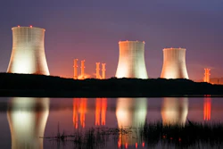 Illuminated Nuclear Power Plant At Night 146807010 2971x1975