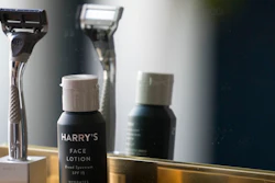 In this June 15, 2018, photo, the Winston razor and Harry's face lotion are on display at the headquarters of Harry's Inc., in New York. Armed with $112 million in new financing, the online startup that took on razor giants Gillette and Schick with its direct-to-consumer subscription model is investigating what other sleepy products might be ripe for disruption.