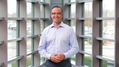 This April 4, 2017, photo provided by Tyson Foods Inc., shows Tyson executive Tom Hayes in Springdale, Ark. Tyson Foods has announced its president and chief executive officer Tom Hayes will step down at the end of September for 'personal reasons.' Tyson's board of directors said Monday, Sept. 17, 2018, that its group president of beef, pork and international divisions Noel White will succeed Hayes.