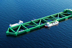Nordlaks is currently building a 385m long and 60m wide offshore salmon farm