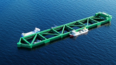 Nordlaks is currently building a 385m long and 60m wide offshore salmon farm