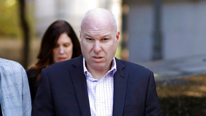 In this Oct. 18, 2018, file photo, former Adidas executive James Gatto arrives at federal court in New York. Gatto and two co-defendants were convicted, Wednesday, Oct. 24, 2018, of committing fraud by paying families of NCAA college basketball prospects with cash so the prospects would attend colleges sponsored by Adidas.