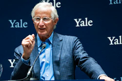 Yale University Professor William Nordhaus, one of the 2018 winners of the Nobel Prize in economics, speaks about the honor Monday, Oct. 8, 2018, in New Haven, Conn. Nordhaus was named for integrating climate change into long term macroeconomic analysis.