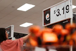 In this Oct. 3, 2018, file photo a customer shops at a Target department store in Pembroke Pines, Fla. On Monday, Oct. 15, the Commerce Department releases U.S. retail sales data for September.