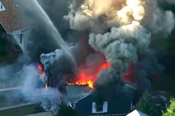 In this Sept. 13, 2018 file image take from video provided by WCVB in Boston, flames consume the roof of a home following an explosion in Lawrence, Mass, a suburb of Boston. Federal investigators are confirming that over pressurized natural gas lines were the source of a series of explosions and fires in communities north of Boston last month. The preliminary report on Thursday, Oct. 11 from the National Transportation Safety Board said that Columbia Gas work in Lawrence on Sept. 13 failed to account for the location of critical gas pressure sensors, causing high-pressure gas to flood the distribution system at excessive levels.