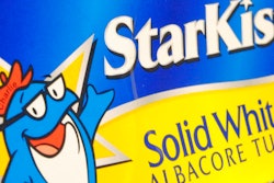 In this June 30, 2008 file photo a StarKist brand product is seen on a grocery store shelf in Boston. Authorities say StarKist has agreed to plead guilty to price fixing as part of a broad collusion investigation of the industry. Federal prosecutors announced the plea agreement Thursday and said the company faces a maximum fine of $100 million. Bumble Bee Foods last year pleaded guilty to the same charge and paid a $25 million fine.