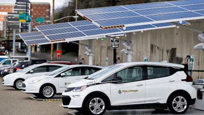 Pittsburgh can park some of its municipal electric vehicles at solar-powered charging stations.