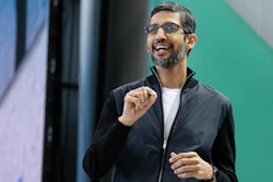 In this Wednesday, May 17, 2017 file photo, Google CEO Sundar Pichai delivers the keynote address of the Google I/O conference in Mountain View, Calif. Google says it has fired 48 employees for sexual harassment during the past two years and sent them away without a severance package. The surprise disclosure came Thursday, Oct. 25, 2018 in an email Google CEO Sundar Pichai sent to employees after The New York Times reported that the company had dismissed Andy Rubin the executive in charge of its Android software for sexual misconduct in 2014 and is still paying him a $90 million package.