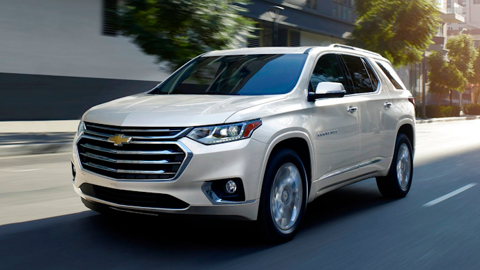 This undated photo provided by General Motors shows the 2019 Chevrolet Traverse. The latest driver safety aids are available on the Traverse, but only on certain trim levels and configurations.