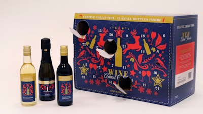 Aldi's Wine Advent Calendar. The cardboard calendars, typically filled with chocolates, are now being stuffed with cans of beer or bottles of wine. And, making a pairing, others are filled with chunks of cheese.
