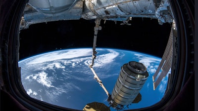 A commercial shipment arrives at the International Space Station. Astronaut Serena Aunon-Chancellor used the space station’s robot arm to grab Northrop Grumman’s capsule.