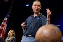 Thomas Zurbuchen, Associate Administrator of NASA's Science Mission Directorate, NASA Headquarters talks about Mars InSight during a pre-landing briefing, Sunday, Nov. 25, 2018 at NASA's Jet Propulsion Laboratory in Pasadena, InSight, short for Interior Exploration using Seismic Investigations, Geodesy and Heat Transport, is a Mars lander designed to study the 'inner space' of Mars: its crust, mantle, and core. InSight is scheduled to touch down on the Red Planet on Monday, Nov. 26.