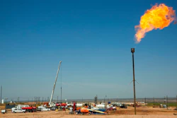 This photo taken May 24, 2018 shows a flare burning on the southwest corner of the Smith Ranch. Kenneth Smith, Inc. continues to be responsible for the grazing fees associated with the lands under the facility of which no longer grow vegetation; a necessity of the grazing lease. This is the case in all development of the lands for non-agriculture related utilization approved by the Bureau of Land Management and NM State Land Office. The actual footprint of acres lost, yet still on grazing lease responsibility is 7.3 times the what the BLM is reporting; a total of 125.41 acres.