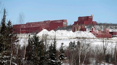 In this Feb. 10, 2016, file photo, the closed LTV Steel taconite plant is abandoned near Hoyt Lakes, Minn. The Minnesota Department of Natural Resources said Thursday, Nov. 1, 2018, it has issued permits to Poly Met Mining Inc. for a planned copper-nickel mine at the site.