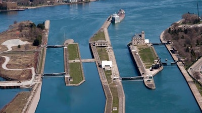 This artist rendition illustrates what it might look like if a Second Poe-Sized Lock replaced two of the older locks (left portion of the photo).