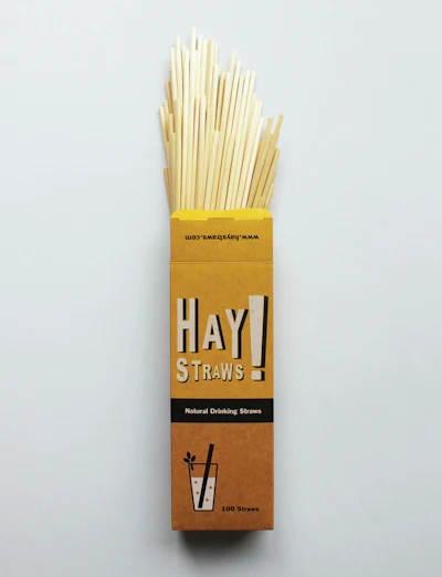 This photo shows a box of pasta drinking straws sold by Hay! Straws. Non-plastic straws come in a range of materials and can make great gifts for the holidays.