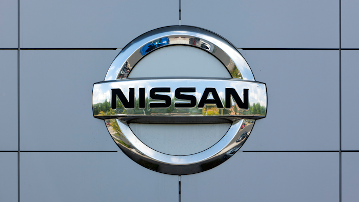 Nissan Logo On Wall Of Car Dealer's Building 458097575 2075x1448