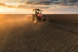 Farmer Planting Crops In Spring