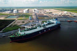 In this July 6, 2018 photo, a carrier ship for liquefied natural gas (LNG) is docked at Cheniere’s Sabine Pass Terminal in Cameron Parish, La. By specifically promoting LNG exports, the U.S. government is helping guarantee the success of a handful of companies _ using taxpayer dollars to boost a nascent industry it also regulates. Houston-based Cheniere has benefited from the government’s LNG push.