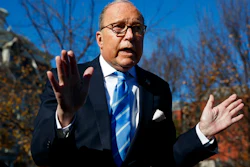 White House chief economic adviser Larry Kudlow talks with reporters about trade negotiations with China, at the White House, Monday, Dec. 3, 2018, in Washington.